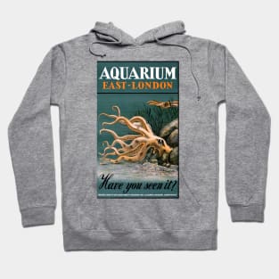 Vintage Travel Poster England London Aquarium Hoodie